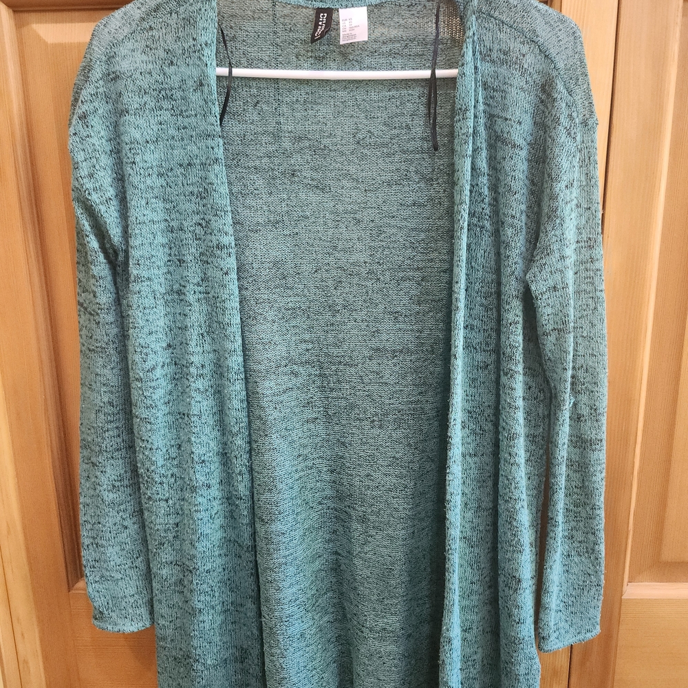 Divided Green Open Front Cardigan Sweater